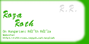 roza roth business card